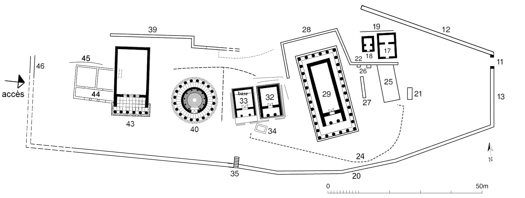 Fig. 3. Reconstructed plan of the sanctuary of Athena (EFA/Y. Fomine, D. Laroche, 2015).